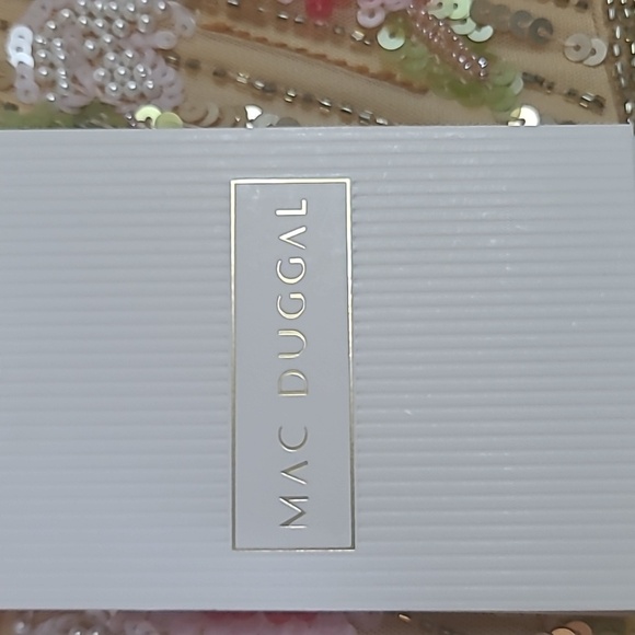 Mac Duggal 5415 Floral Beadwork Long Sleeve Dress - Picture 6 of 6